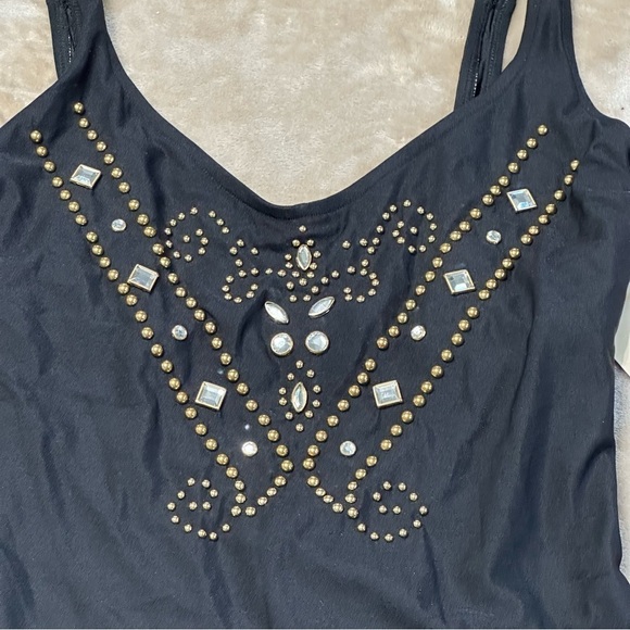 Rose Marie Reid Black Vintage NWT One Piece Swimsuit Size 14 - Picture 2 of 12